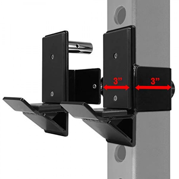 Yes4All 부착물 용량 2x2 튜브용 1000 LBS, J-후크, 스포터 암, 스쿼트 랙용 딥 바를 포함한 1 홀 파워 케이지