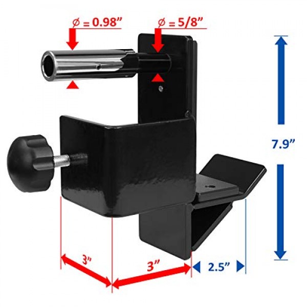 Yes4All 부착물 용량 2x2 튜브용 1000 LBS, J-후크, 스포터 암, 스쿼트 랙용 딥 바를 포함한 1 홀 파워 케이지