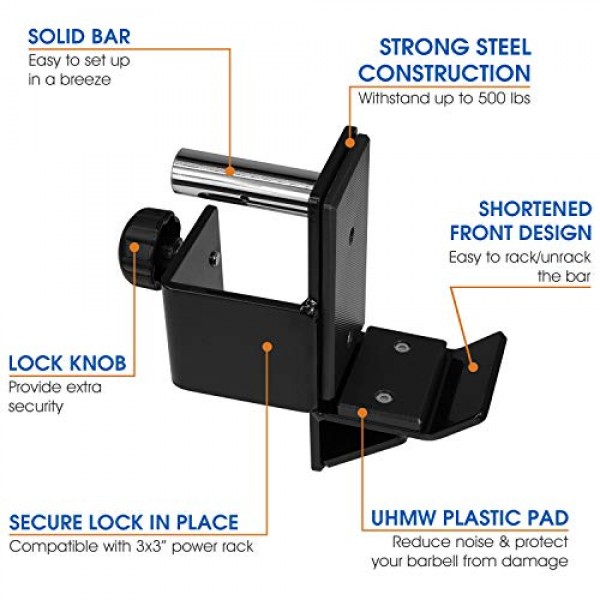Yes4All 부착물 용량 2x2 튜브용 1000 LBS, J-후크, 스포터 암, 스쿼트 랙용 딥 바를 포함한 1 홀 파워 케이지