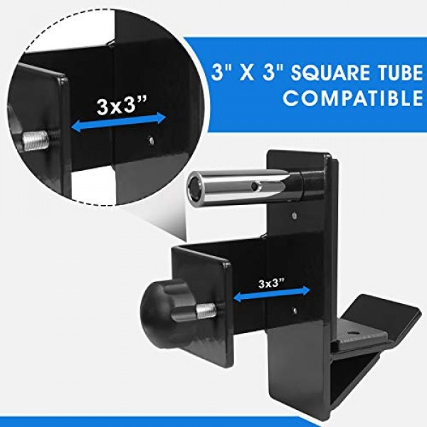 Yes4All 부착물 용량 2x2 튜브용 1000 LBS, J-후크, 스포터 암, 스쿼트 랙용 딥 바를 포함한 1 홀 파워 케이지