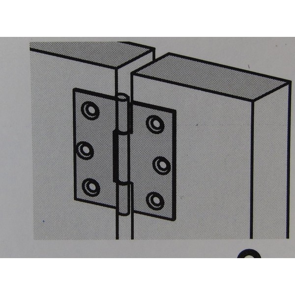 Hettich 좁은 경첩, 100 x 50mm, 무광택 황동, 나사 포함, 2개, 9100446