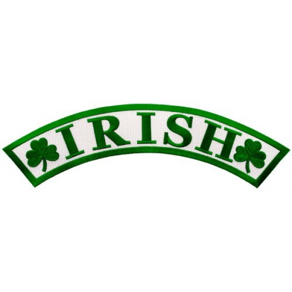 아일랜드 로커 자수 패치 럭키 클로버 토끼풀 철제 아일랜드 바이커 엠블럼