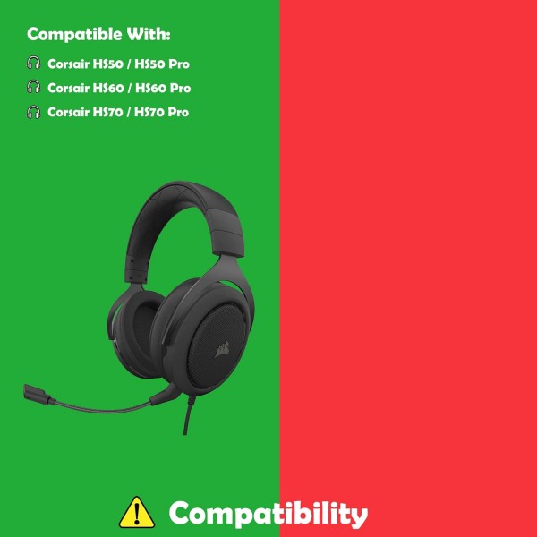 냉각 젤 레이어가 있는 Corsair HS50 Pro HS60 Pro HS70 Pro 스테레오 게임용 헤드셋 이어 패드와 호환되는 냉각 교체용 이어패드 쿠션