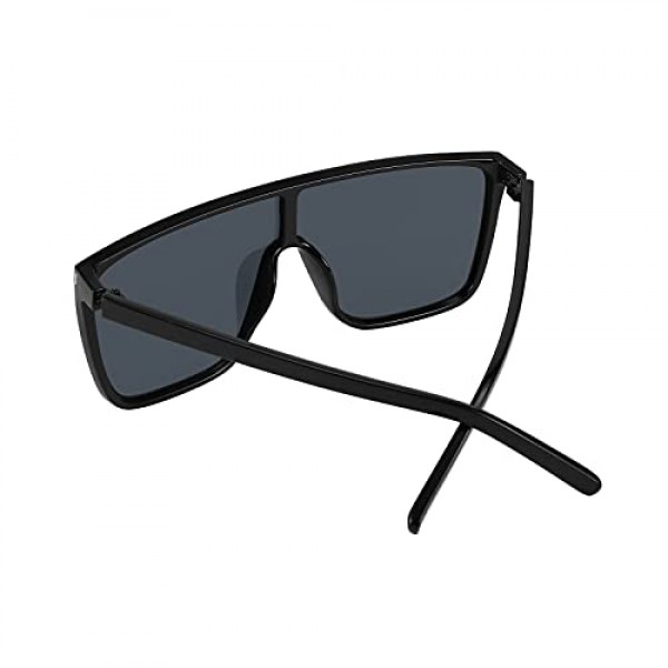 FEISEDY 선글라스 여성 플랫 팁 오버사이즈 클래식 디자이너 쉴드 선글라스 B2759