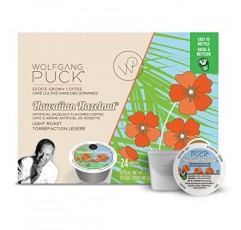 볼프강 퍽 커피 1회용 캡슐, Keurig K-Cup Brewers와 호환 가능, 하와이안 헤이즐넛, 24개