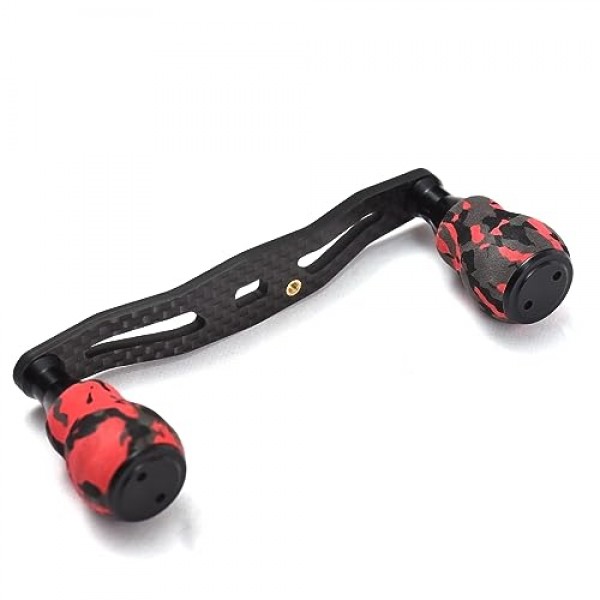 LIXADA 탄소 Baitcasting 트롤링 릴 핸들 왼쪽 오른쪽 초경량 낚시 릴 크랭크 탄소 섬유 낚시 릴 핸들 크랭크 액세서리