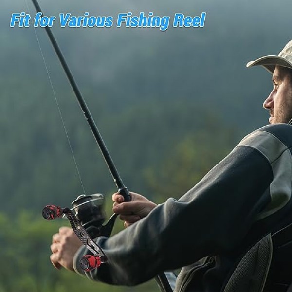 LIXADA 탄소 Baitcasting 트롤링 릴 핸들 왼쪽 오른쪽 초경량 낚시 릴 크랭크 탄소 섬유 낚시 릴 핸들 크랭크 액세서리