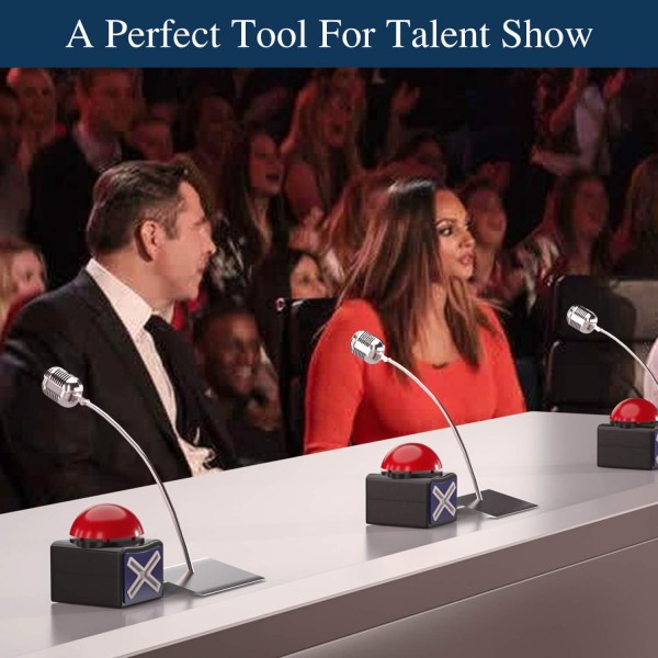 Beanlieve 2 조각 게임 게임 쇼의 스냅 버튼으로 사용할 수있는 빛과 소리가있는 게임 응답 부저, 어린이 교실 용 빨간색 게임 스 내퍼