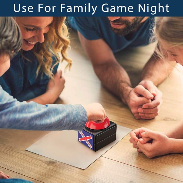 Beanlieve 2 조각 게임 게임 쇼의 스냅 버튼으로 사용할 수있는 빛과 소리가있는 게임 응답 부저, 어린이 교실 용 빨간색 게임 스 내퍼