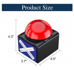 Beanlieve 2 조각 게임 게임 쇼의 스냅 버튼으로 사용할 수있는 빛과 소리가있는 게임 응답 부저, 어린이 교실 용 빨간색 게임 스 내퍼
