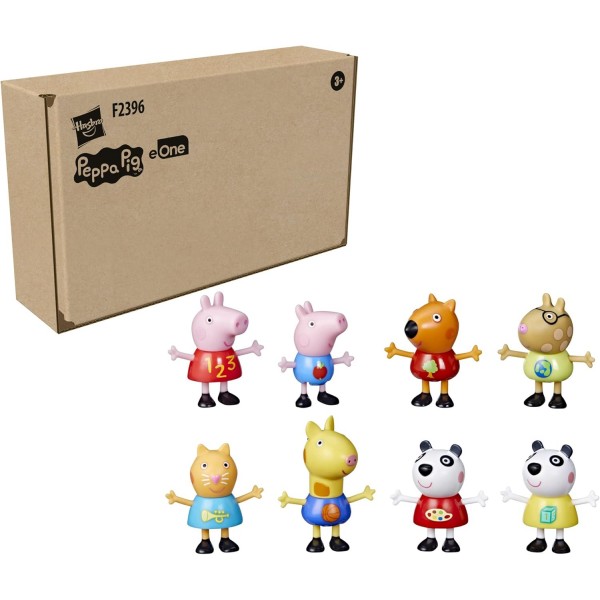 Peppa Pig 그림 8팩 장난감 포함, George Pig, Peggi Panda, Candy Cat 등, Amazon Exclusive, 3세 이상용