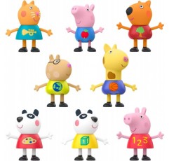 Peppa Pig 그림 8팩 장난감 포함, George Pig, Peggi Panda, Candy Cat 등, Amazon Exclusive, 3세 이상용