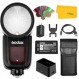 Nikon용 Godox V1 V1-N V1N 원형 헤드 카메라 플래시, 2.4G TTL Godox 플래시 Nikon Speeslite HSS 1/8000s, 2600mAh 리튬 이온 배터리, 480회 최대 전력 샷, 10레벨 LED 모델링 램프