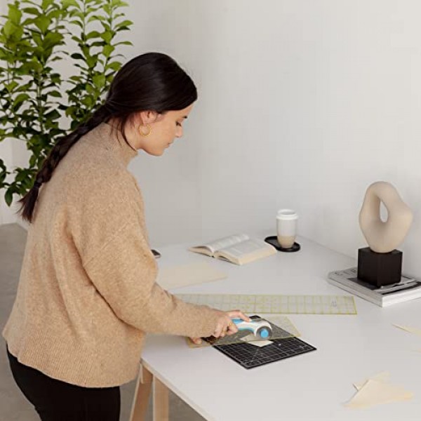 Elan 커팅 매트 A4 Black & Taupe, 자가 치유 커팅 매트 9 x 12 인치, 5겹 공예 매트 검정, 취미 커팅 매트 9x12 인치, 공예용 직물 도마, 퀼팅 도마, 모델링 매트