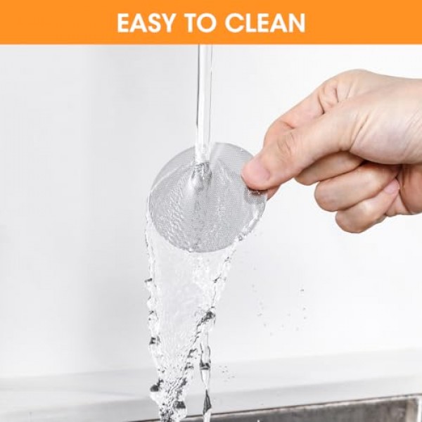 Aieve 51mm 울트라 슬림 0.2mm 에스프레소 퍽 스크린, 에스프레소 포터필터 필터 바구니용 재사용 가능한 필터 2팩