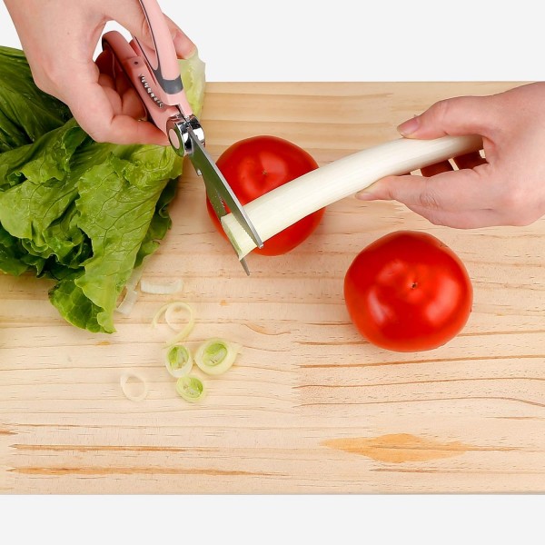 주방 가위, TEMEISI 2팩 다기능 헤비 듀티 주방 가위, 닭고기 가금류 생선 고기 야채 허브 바베큐 스테인리스 스틸용 울트라 샤프 가금류 가위