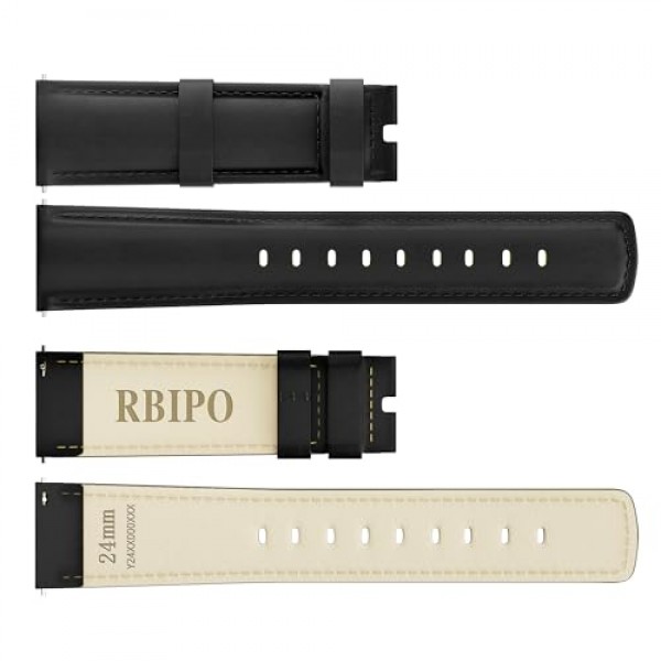 남성 여성을위한 스테인레스 스틸 배포 버클과 악어 곡물 퀵 릴리스 20mm 22mm 24mm 시계 스트랩과 가죽 시계 밴드