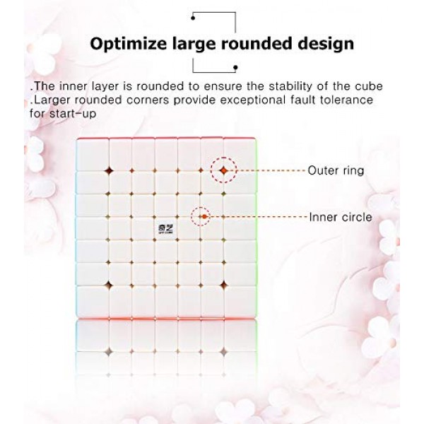 7x7 큐브 스티커가 없는 Qixing 7x7x7 스피드 큐브 퍼즐 선물용 장난감(67mm)