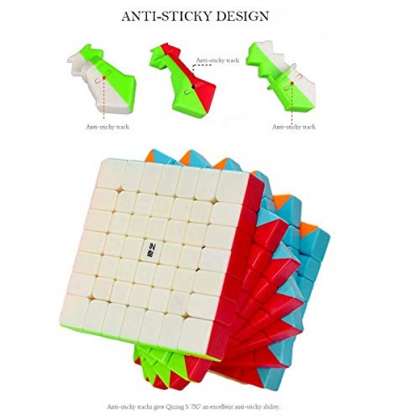 7x7 큐브 스티커가 없는 Qixing 7x7x7 스피드 큐브 퍼즐 선물용 장난감(67mm)