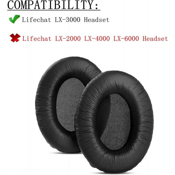 Microsoft Lifechat LX-3000 헤드폰 헤드셋과 호환되는 1 쌍의 이어 패드 폼 교체 용 이어 패드 쿠션