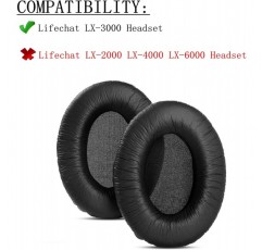 Microsoft Lifechat LX-3000 헤드폰 헤드셋과 호환되는 1 쌍의 이어 패드 폼 교체 용 이어 패드 쿠션