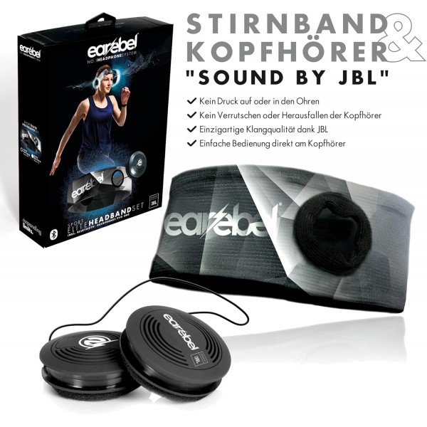 Earebel Sound by JBL Bluetooth 5.0 온이어 헤드폰(마이크 포함) - 달리기, 운동, 헬스장, 트레이닝용 헤드폰이 포함된 다양한 색상의 Sport Elite 헤드밴드 - Apple UVM과 호환됩니다.