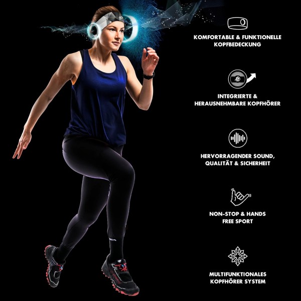 Earebel Sound by JBL Bluetooth 5.0 온이어 헤드폰(마이크 포함) - 달리기, 운동, 헬스장, 트레이닝용 헤드폰이 포함된 다양한 색상의 Sport Elite 헤드밴드 - Apple UVM과 호환됩니다.