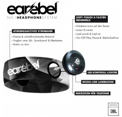 Earebel Sound by JBL Bluetooth 5.0 온이어 헤드폰(마이크 포함) - 달리기, 운동, 헬스장, 트레이닝용 헤드폰이 포함된 다양한 색상의 Sport Elite 헤드밴드 - Apple UVM과 호환됩니다.
