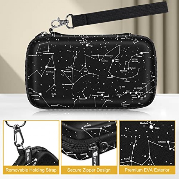 Kodak Step/Kodak Mini 2 HD/Kodak PRINTOMATIC/Kodak 스마일 카메라 및 프린터용 Fintie 보호 케이스 - 내부 포켓이 포함된 충격 방지 하드 쉘 휴대용 케이스, 별자리