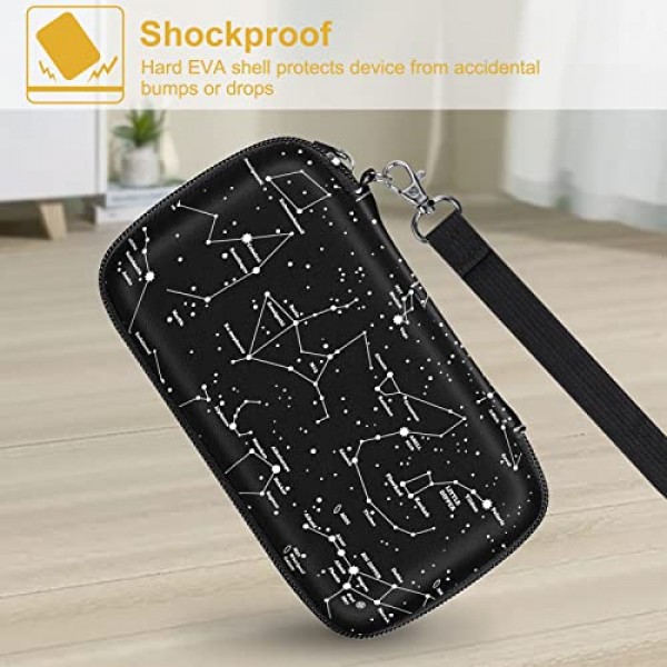 Kodak Step/Kodak Mini 2 HD/Kodak PRINTOMATIC/Kodak 스마일 카메라 및 프린터용 Fintie 보호 케이스 - 내부 포켓이 포함된 충격 방지 하드 쉘 휴대용 케이스, 별자리