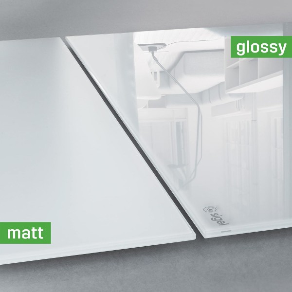 SIGEL GL515 Premium Magnetic Glass Board 60x40 cm, 민트: 무광, 무반사, TÜV 테스트 완료, 손쉬운 조립, Artverum Single 60 x 40 cm 민트(무광)