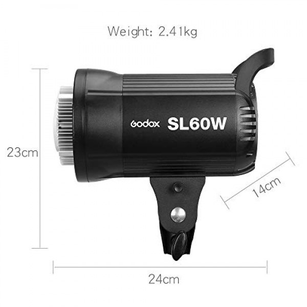 Godox SL-60W CRI 95+ LED 비디오 조명 SL60W 흰색 5600K 버전 60WS Bowens 마운트 + 원격 제어 + 반사경