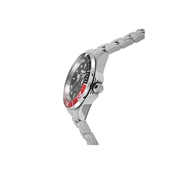 인빅타 프로 다이버 남녀공용 손목 시계 스테인레스 스틸 오토매틱 블랙 다이얼 - 9403