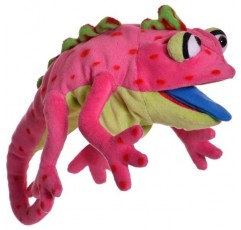 Living Puppets Wilhelminchen 카멜레온, 고품질 소재로 멋진 색상으로 만든 손인형, 크기: 34 cm, W877