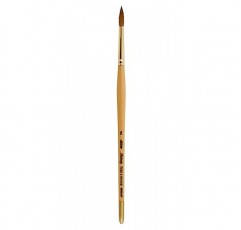 Silver Brush Limited 7200S8 수채화 및 오일용 Silver Kolinsky 원형 브러시, 크기 8, 짧은 핸들