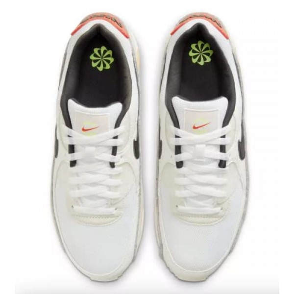 나이키 남성 에어맥스 90 DV3335 100 스우시 섬유 - 사이즈 12