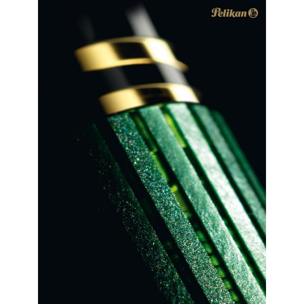 Pelikan Souverän 600 볼펜, 블랙 그린, 고급 트위스트액션 볼펜, 선물 케이스, 980086, 1개(1팩)
