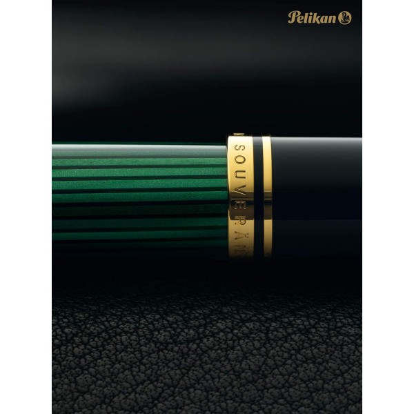 Pelikan Souverän 600 볼펜, 블랙 그린, 고급 트위스트액션 볼펜, 선물 케이스, 980086, 1개(1팩)