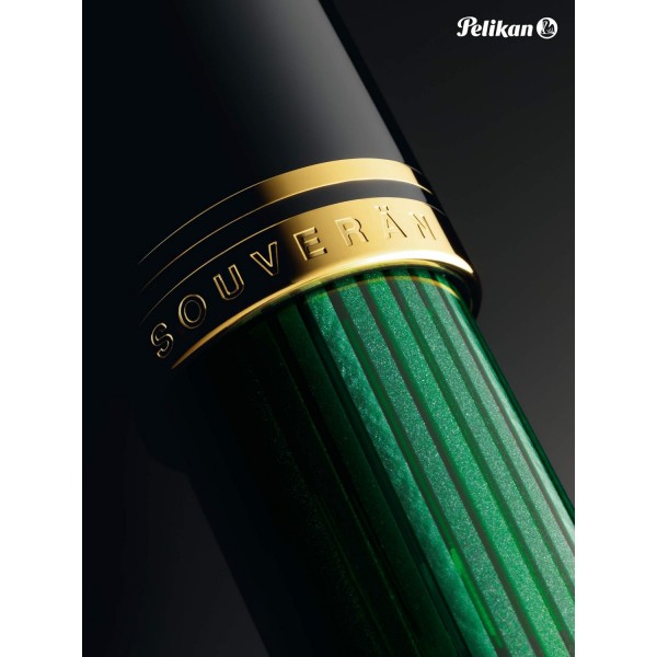 Pelikan Souverän 600 볼펜, 블랙 그린, 고급 트위스트액션 볼펜, 선물 케이스, 980086, 1개(1팩)