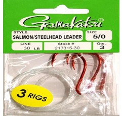 가마카츠 연어 리더 낚시 장비, 30lb