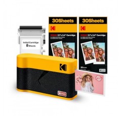 KODAK Mini ERA 4PASS 휴대용 포토 프린터(노란색, Mini 2 ERA, 프린터 + 68매)