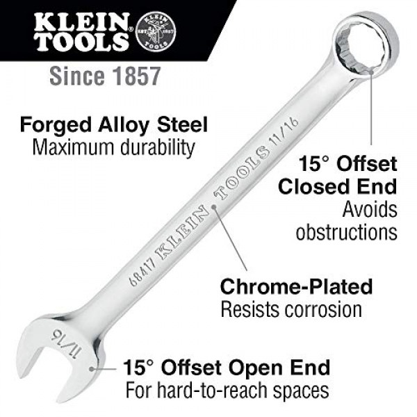 Klein Tools 68402 콤비네이션 렌치 세트, 9피스