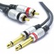 RCA - 6.3mm 잭 케이블 7.5m VITALCO 2 x Male RCA Male - 2 x 대형 잭 모노 오디오 어댑터
