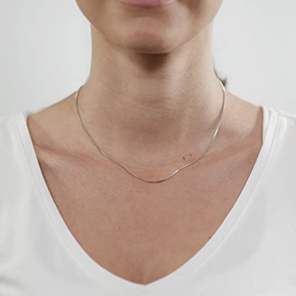 Trendor 여성용 목걸이 333 화이트 골드 베네치아 너비 0.9mm 여성용 골드 체인 매력적인 선물 아이디어 리얼 골드로 만든 세련된 골드 체인 71873