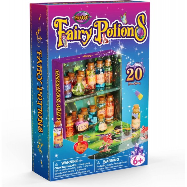 아이들을위한 Mostof DIY 크리 에이 티브 선물-레트로 페어리 크리스탈 매직 포션 키트 공예 완구