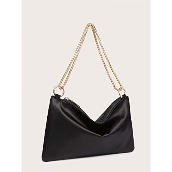 Verdusa 여성용 새틴 이브닝 핸드백 숄더백 지갑