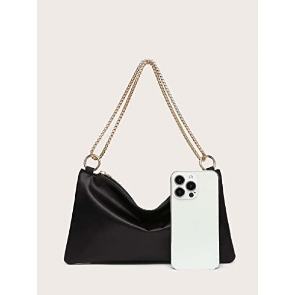 Verdusa 여성용 새틴 이브닝 핸드백 숄더백 지갑