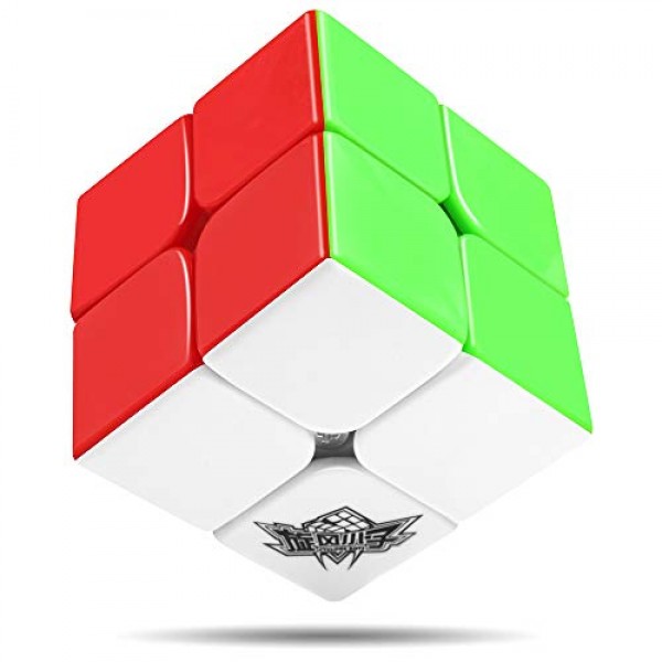 D-FantiX 사이클론 소년 2x2 스피드 큐브 스티커 없는 2 by 2 매직 큐브 퍼즐 장난감 50mm