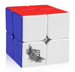 D-FantiX 사이클론 소년 2x2 스피드 큐브 스티커 없는 2 by 2 매직 큐브 퍼즐 장난감 50mm