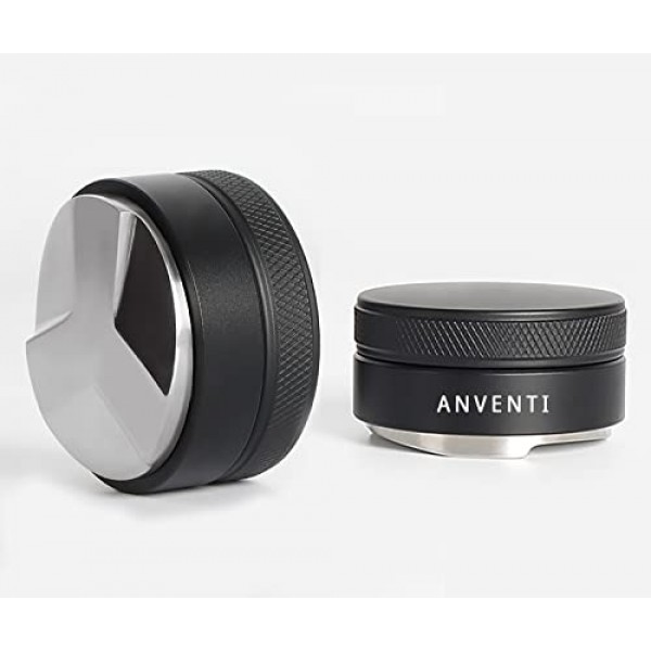 53mm 커피 분배 도구, 에스프레소 레벨러, 304 스테인레스 스틸 베이스 전문 커피 레벨링 도구, 54mm 브레빌 포터필터에 맞는 조절 가능한 깊이 - 바리스타 에스프레소 액